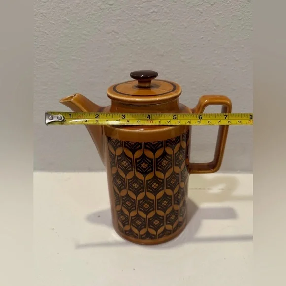 Vintage 70s MCM Royal Sealy Golden Brown Coffee Pot/Pitcher - Picture 9 of 10